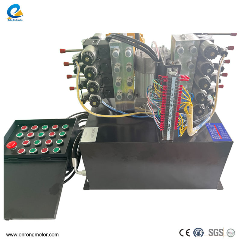 Unité de puissance hydraulique à neuf soupapes 24 V 1,5 kW